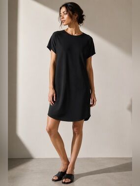 Madewell Black Button Back Day Dress L
